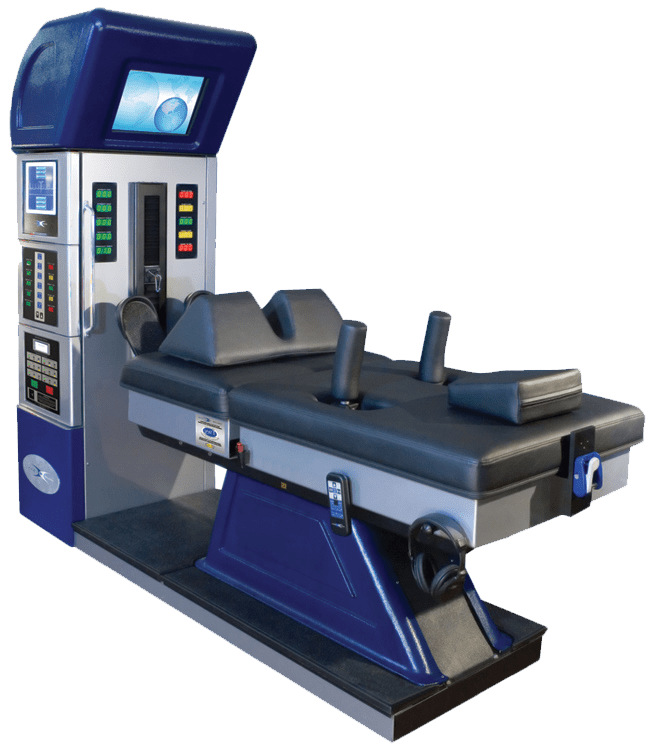 The DRX9000C spinal decompression machine at Tulare Chiropractic Clinic